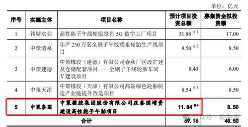 中策橡胶69亿扩建工厂